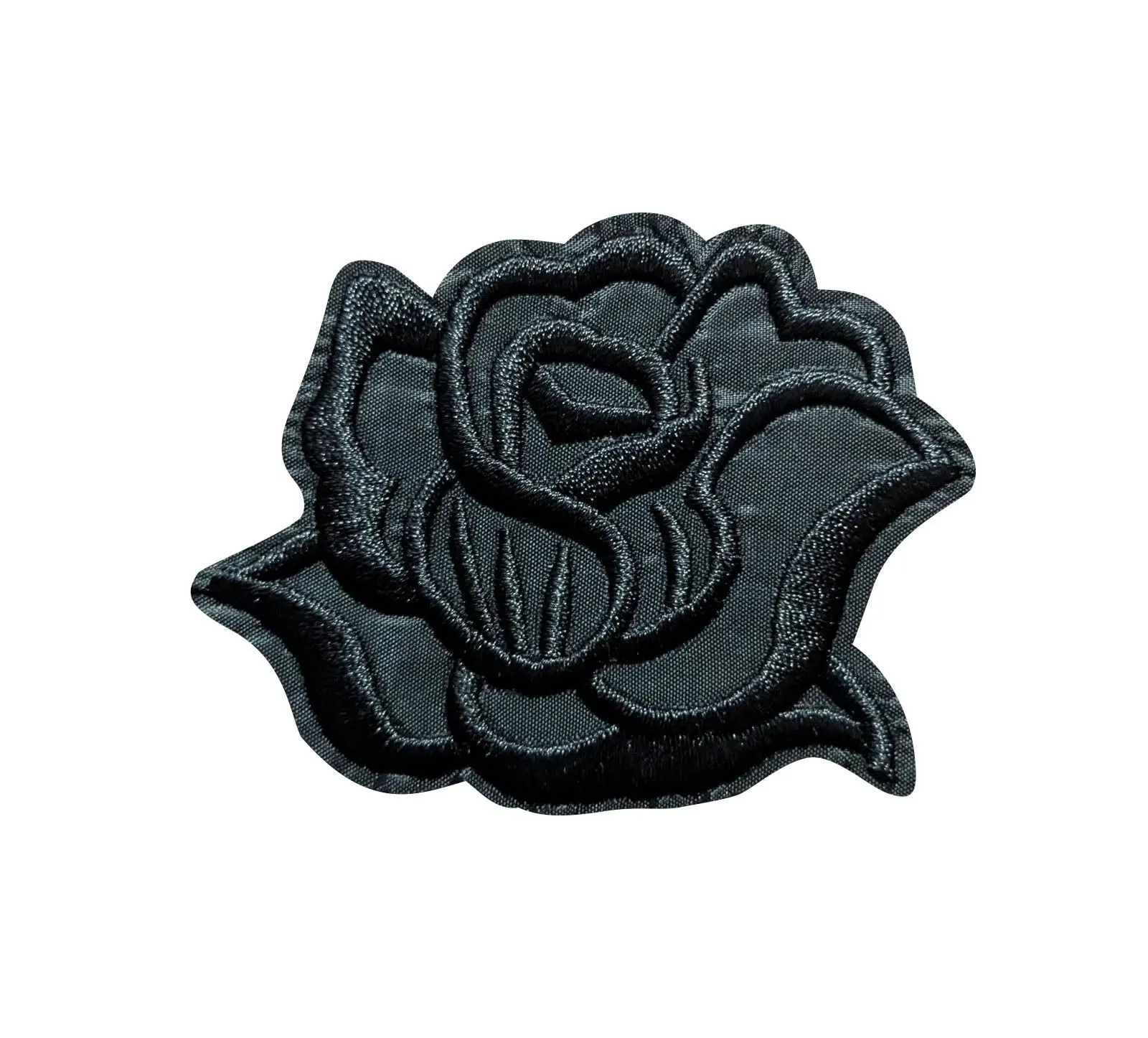 Black Rose Bud Embroidered Black Rose Bud Embroidered