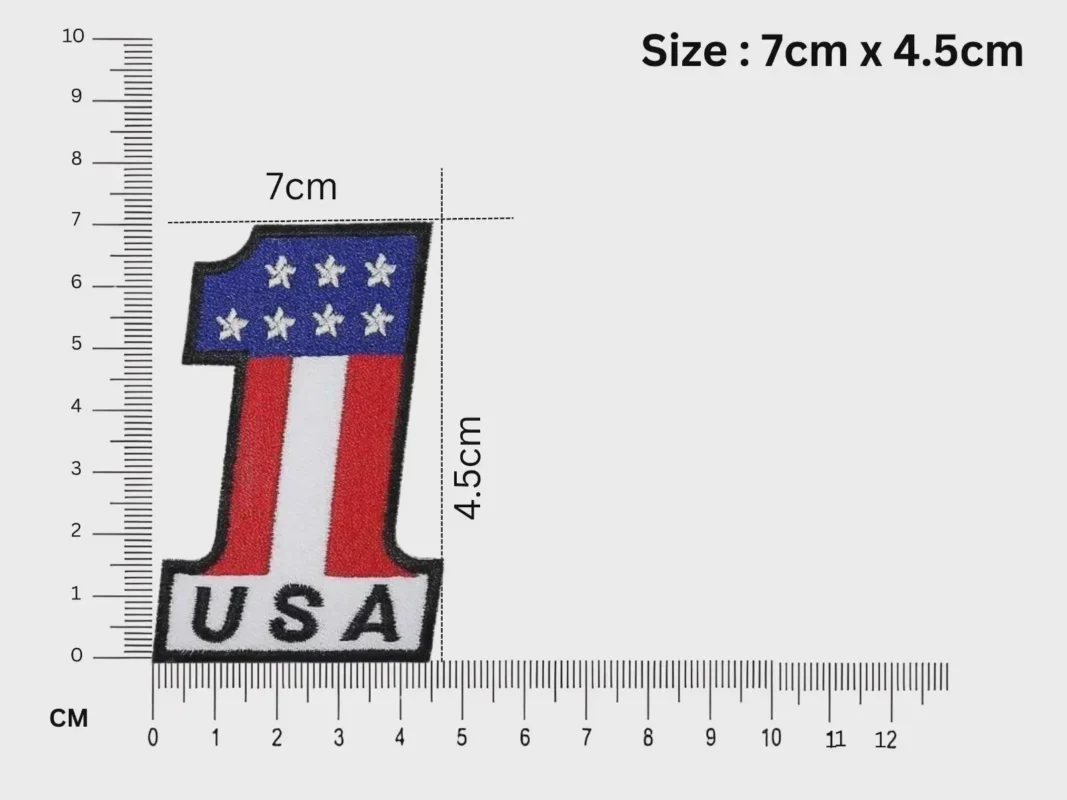 Embroidered USA Flag Patch: