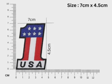 Embroidered USA Flag Patch: