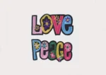 Retro Love Peace Embroidered Patch