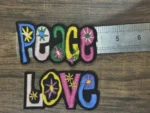 Retro Love Peace Embroidered Patch