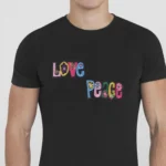Retro Love Peace Embroidered Patch