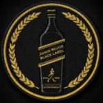 Black Label Bottle Embroidered Patch