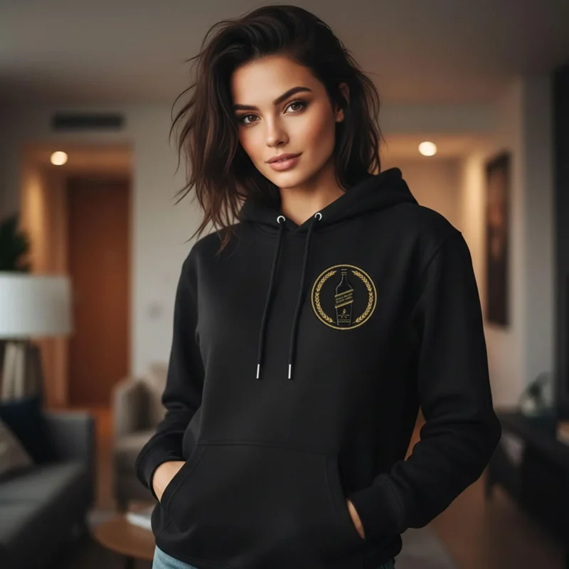 Black Label Bottle Embroidered Patch